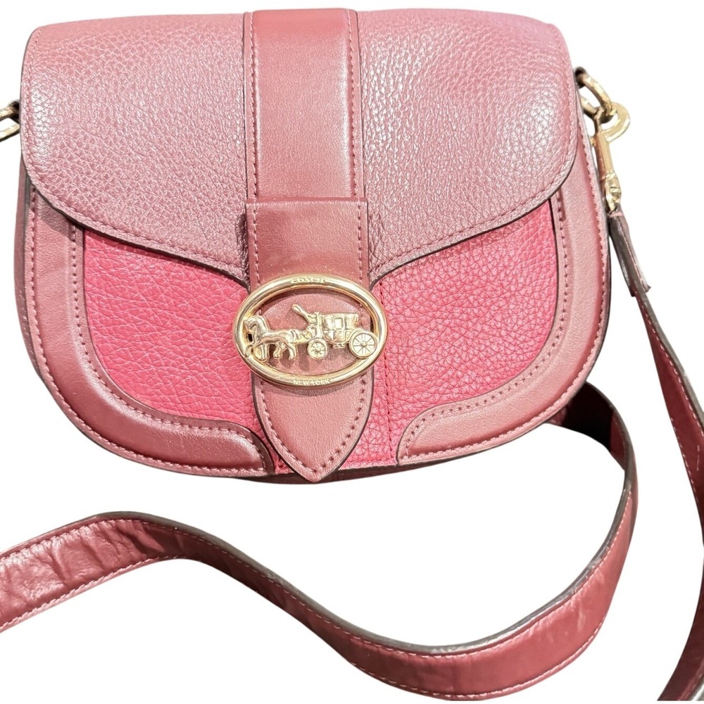 Coach Georgie Saddle Bag In Colorblock Crossbody Bag purse‎ shoulder